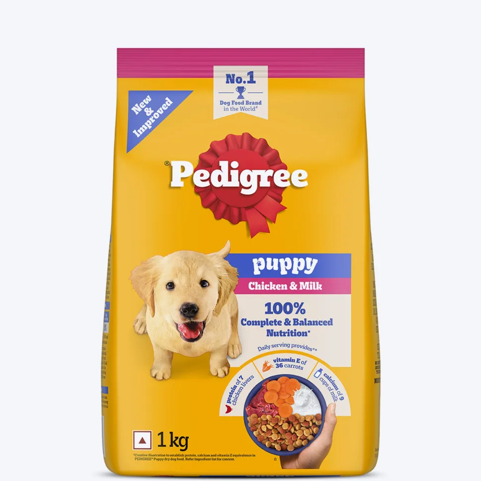 Pedigree Chicken & Milk Puppy Dry Dog Food (Contains 37 Essential Nutrients)