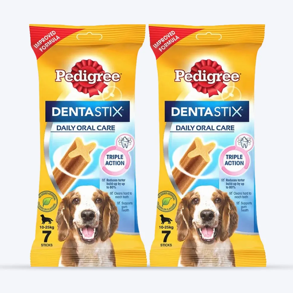 Pedigree Dentastix Oral Care Dog Treat Weekly Pack For Medium Breed - 180 g