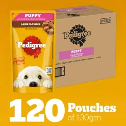 Pedigree Lamb Flavour Chunks In Gravy Puppy Wet Dog Food - 130 g