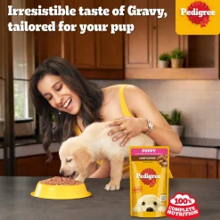 Pedigree Lamb Flavour Chunks In Gravy Puppy Wet Dog Food - 130 g