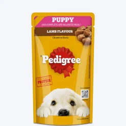 Pedigree Lamb Flavour Chunks In Gravy Puppy Wet Dog Food - 130 g