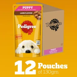 Pedigree Lamb Flavour Chunks In Gravy Puppy Wet Dog Food - 130 g