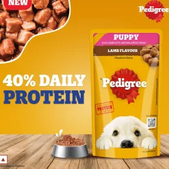 Pedigree Lamb Flavour Chunks In Gravy Puppy Wet Dog Food - 130 g