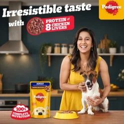 Pedigree Roasted Lamb Flavour Chunks In Gravy Adult Dog Wet Food - 130 g