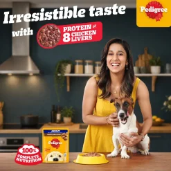 Pedigree Roasted Lamb Flavour Chunks In Gravy Adult Dog Wet Food - 70 gm