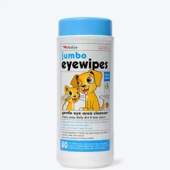 Petkin Jumbo Eyewipes for Dogs and Cats - 80 wipes