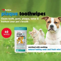 Petkin Toothwipes for Dog & Cat - 40 Wipes