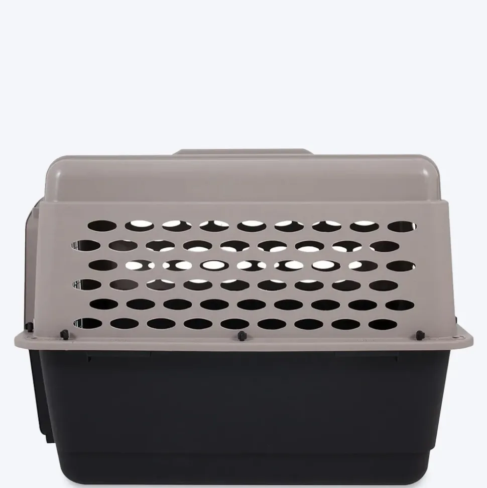 Petmate Vari Kennel Pet Carrier Bleached Linen & Black For Dogs & Cats - 36 X 23 X 15 inch