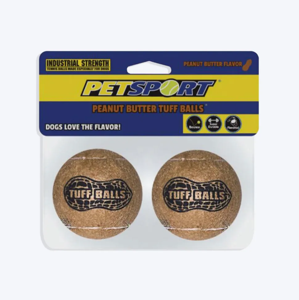 Petsport Tuff Balls - Peanut Butter (Pack Of 2)