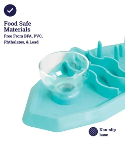 Petstages Hunt N Snack Mat Cat Slow Feeder - Blue