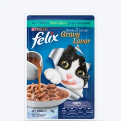 Purina Felix Gravy Lover Tuna Wet Food For Cat - 70 gm
