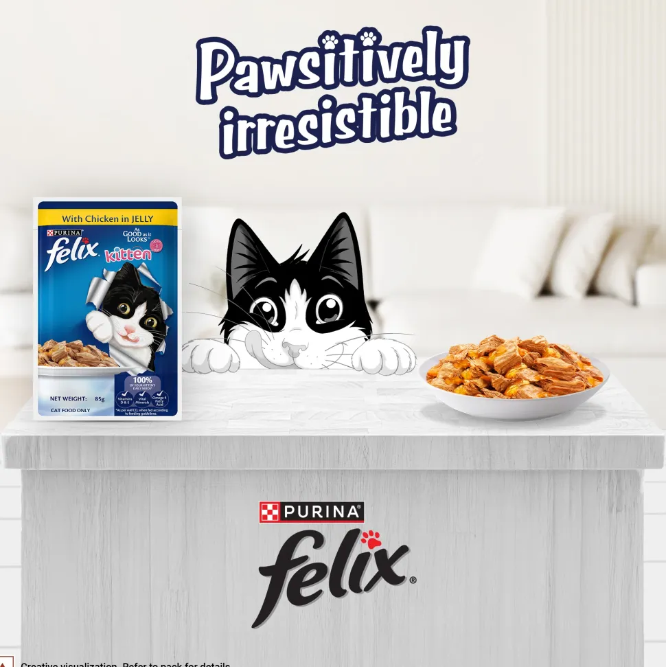 Purina Felix With Chicken In Jelly Kitten Wet Food - 85 g