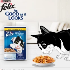 Purina Felix With Chicken In Jelly Adult Cat Wet Food - 85 g