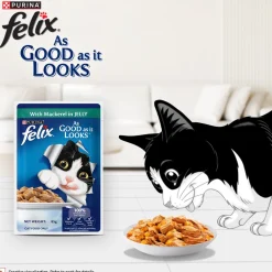 Purina Felix With Mackerel In Jelly Adult Cat Wet Food - 85 g