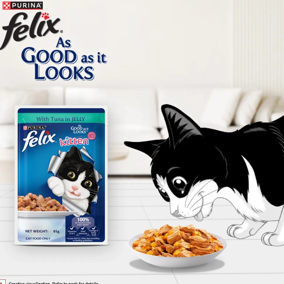 Purina Felix With Tuna In Jelly Kitten Wet Food - 85 g