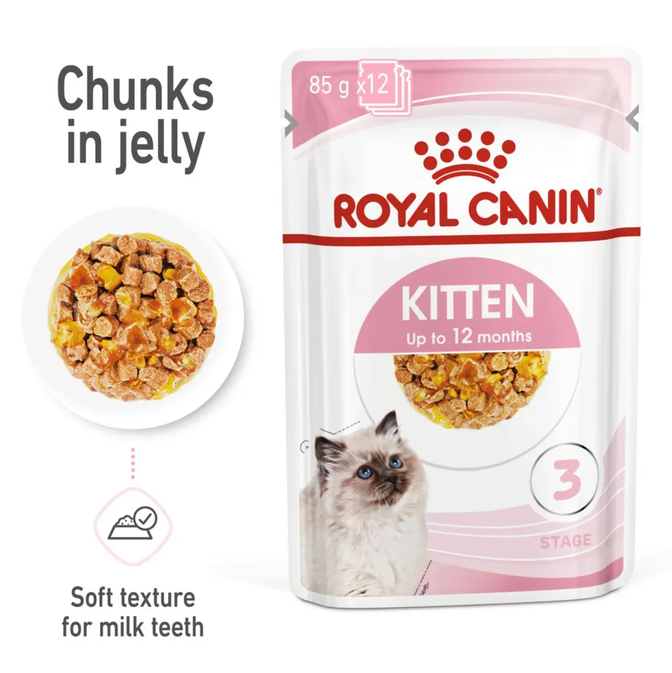 Royal Canin Kitten Jelly Wet Cat Food - 85 g packs