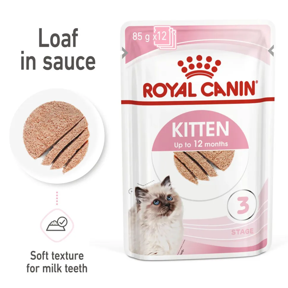 Royal Canin Loaf Wet Kitten Food - 85 g packs