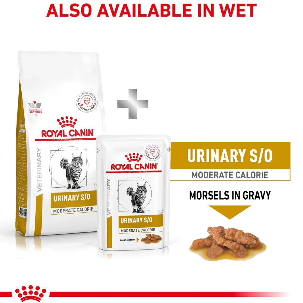 Royal Canin Veterinary Urinary S/O Moderate Calories Dry Food For Cat - 1.5 kg