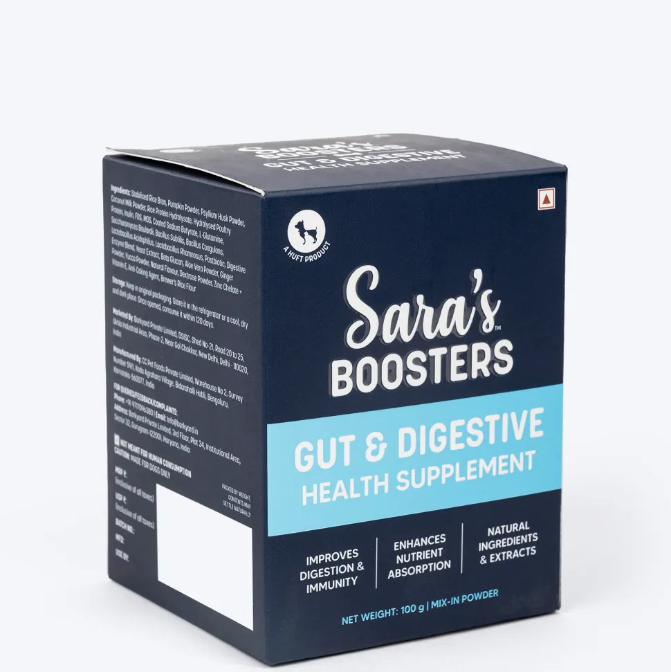 Sara's Boosters Gut & Digestive Health Supplement For Dogs - 100 g