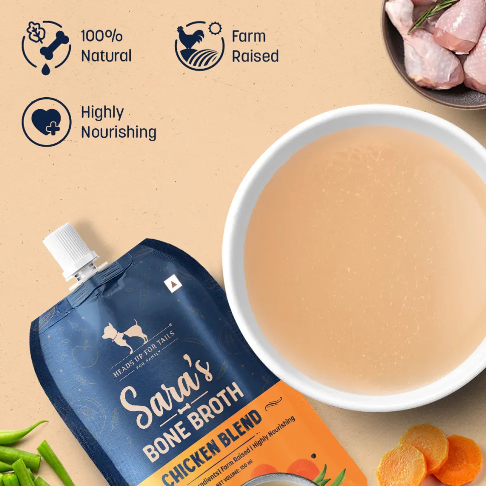 Sara's Chicken Blend Bone Broth For Dogs - 150 ml