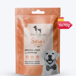 Sara's Chicken Jerky with Pumpkin Dog Treats Grain-Free - 70g