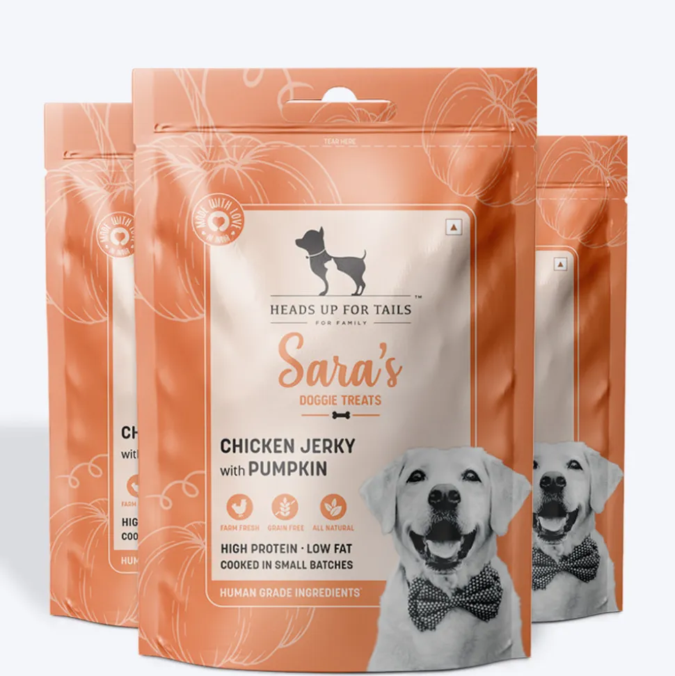Sara's Chicken Jerky with Pumpkin Dog Treats Grain-Free - 70g