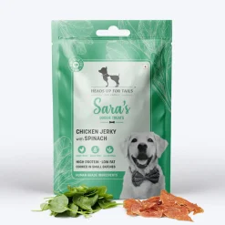 Sara's Chicken Jerky with Spinach Dog Treats Grain-Free 70g