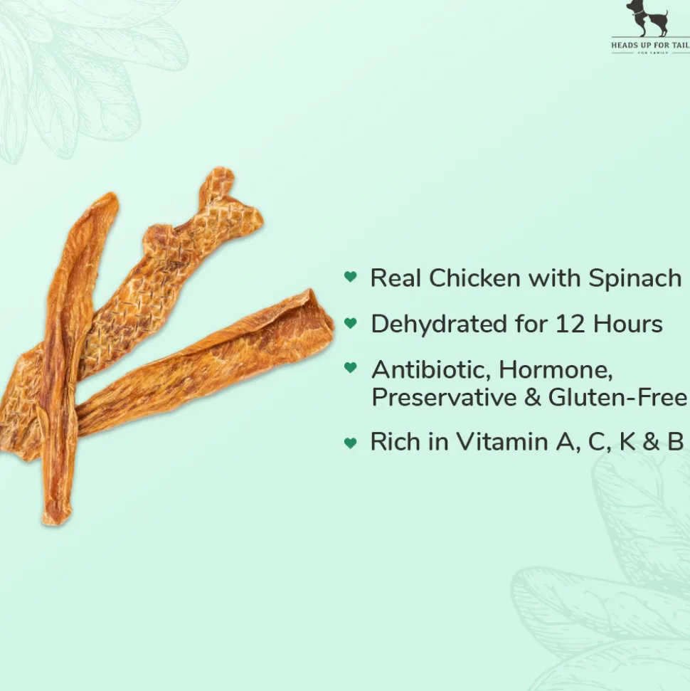Sara's Chicken Jerky with Spinach Dog Treats Grain-Free 70g
