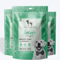 Sara's Chicken Jerky with Spinach Dog Treats Grain-Free 70g
