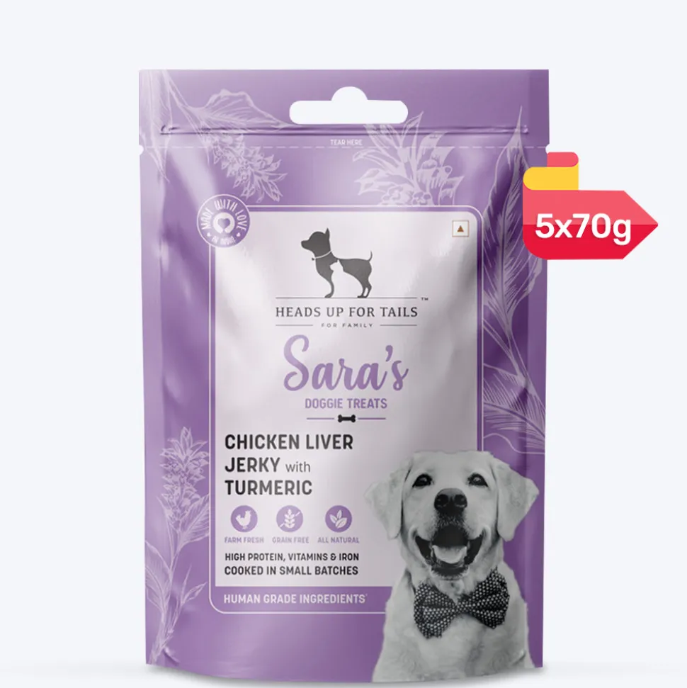 Sara's Chicken Liver Jerky with Turmeric Dog Treats 70g