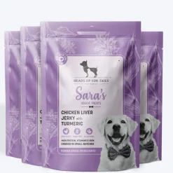 Sara's Chicken Liver Jerky with Turmeric Dog Treats 70g