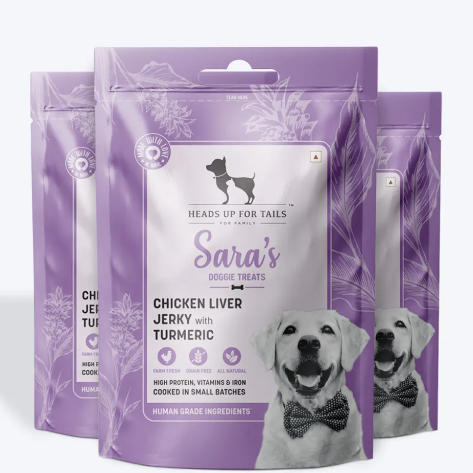 Sara's Chicken Liver Jerky with Turmeric Dog Treats 70g