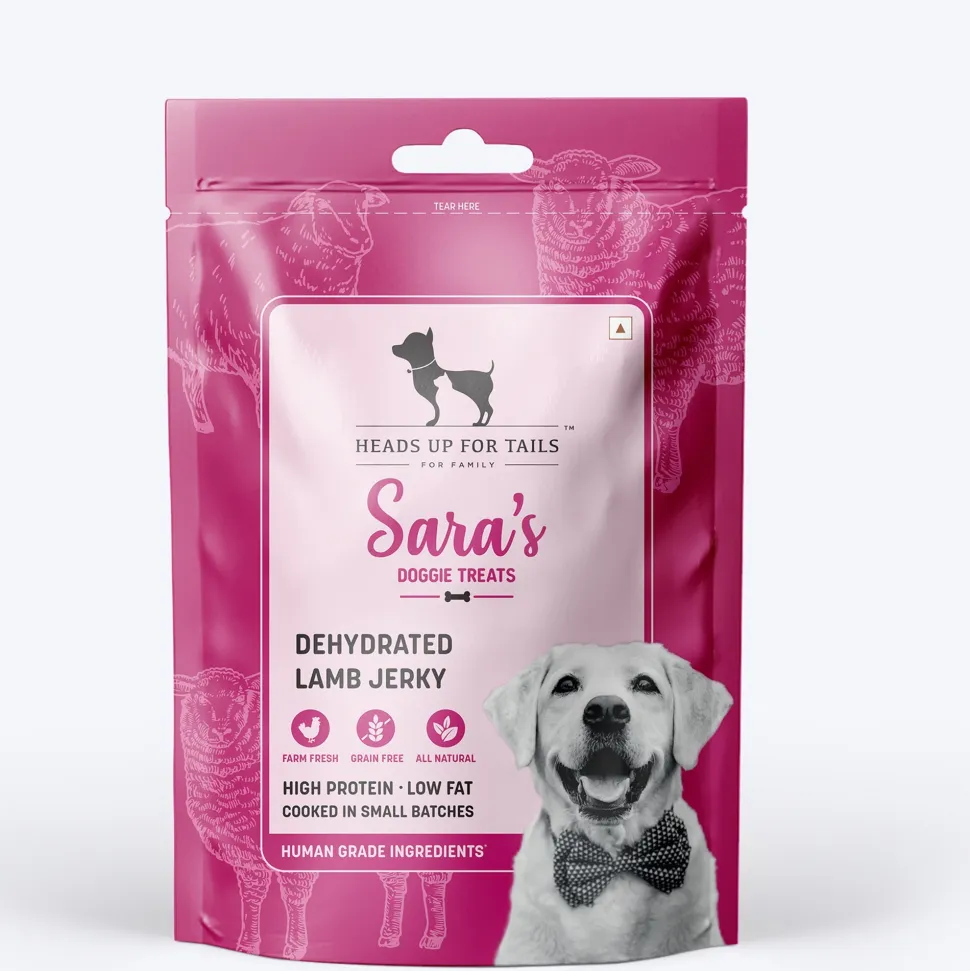 Sara's Dehydrated Lamb Jerky Dog Treats Single-Ingredient 70g