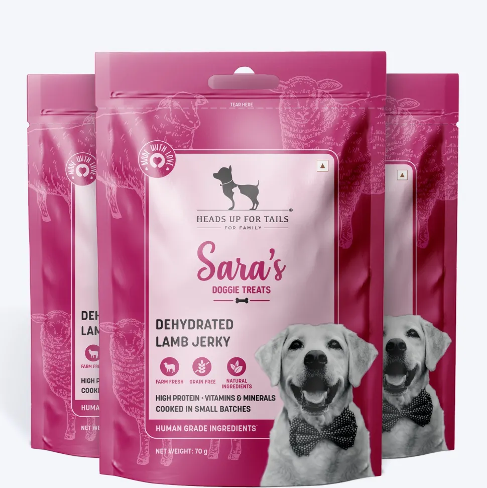 Sara's Dehydrated Lamb Jerky Dog Treats Single-Ingredient 70g