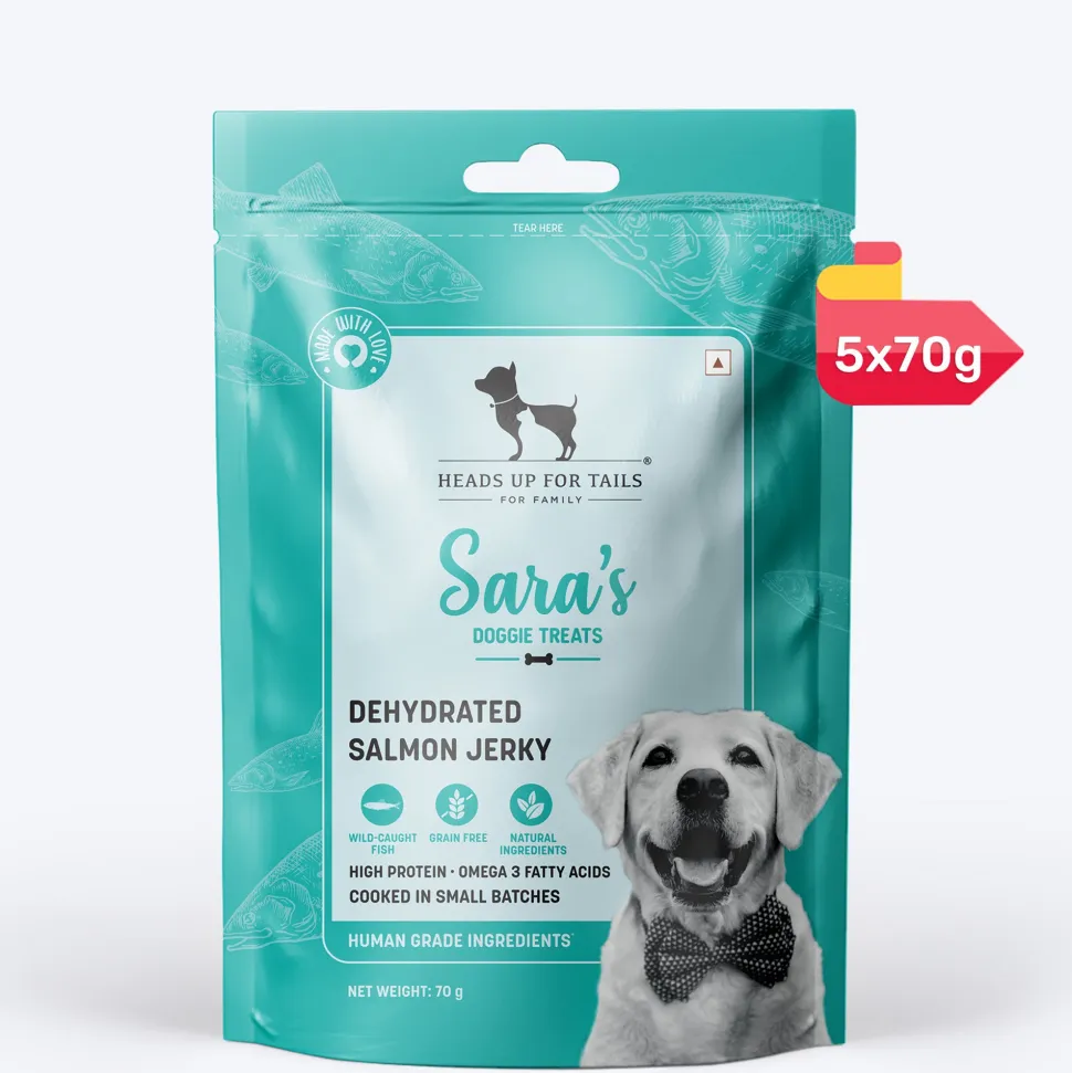 Sara's Dehydrated Salmon Jerky Dog Treats Grain-Free 70g