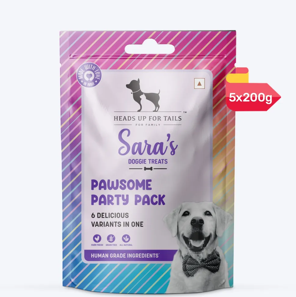 Sara's Doggie Treats Pawsome Party Pack Human-Grade 200g