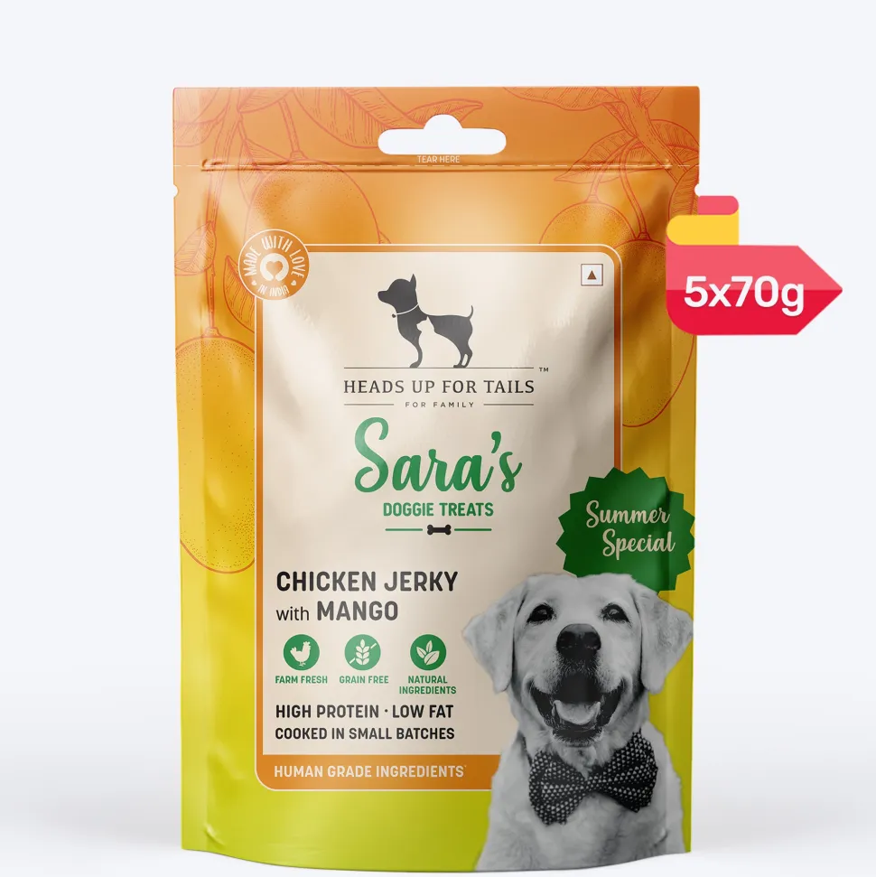 Sara's Mango Chicken Jerky Dog Treats Human-Grade 70g
