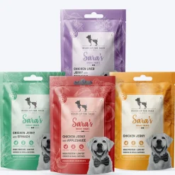 Sara's Meaty Treat Combo - Dehydrated Dog Treats - Pack of 4 (70 g Each)