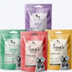 Sara's Meaty Treat Combo - Dehydrated Dog Treats - Pack of 4 (70 g Each)