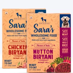 Sara's Wholesome Biryani Dog Food - Flavours of India - (2 x 300 g)