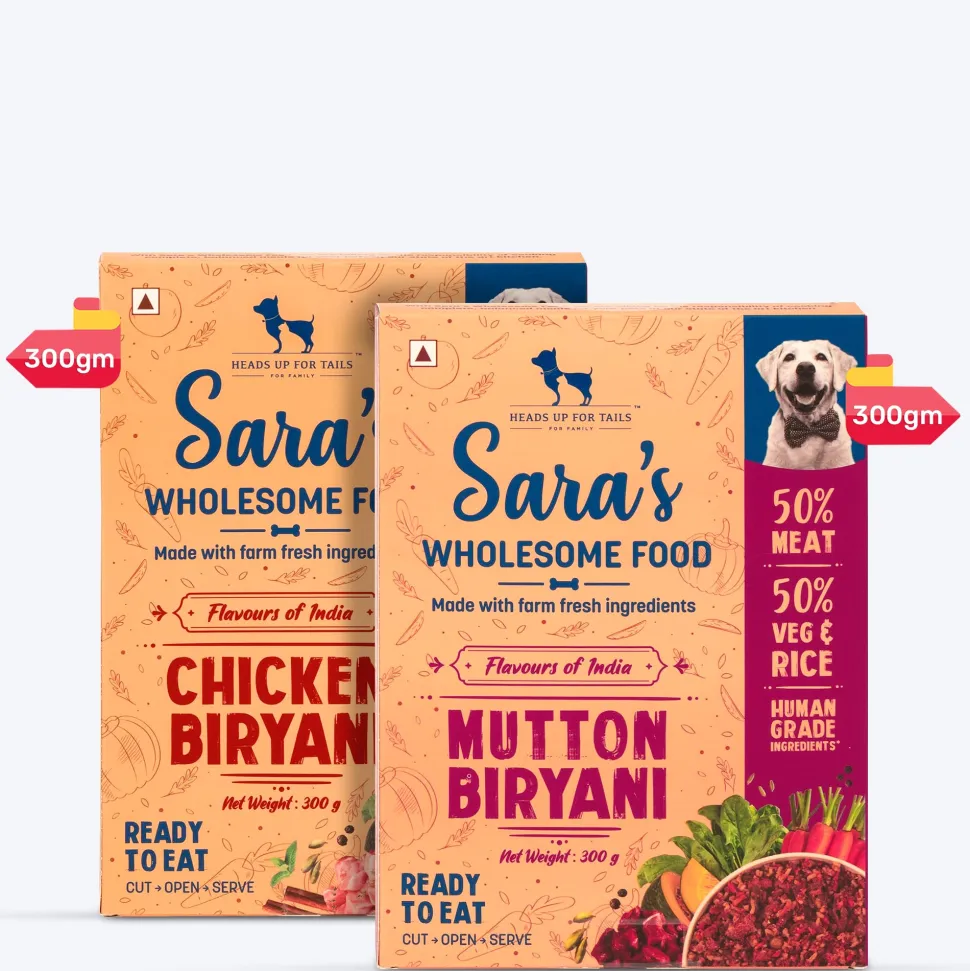 Sara's Wholesome Biryani Dog Food - Flavours of India - (2 x 300 g)