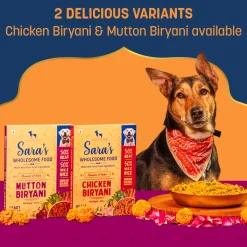 Sara's Wholesome Biryani Dog Food - Flavours of India - (2 x 300 g)