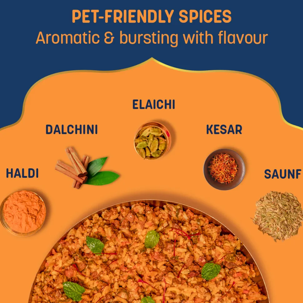Sara's Wholesome Chicken Biryani Wet Dog Food Human-Grade