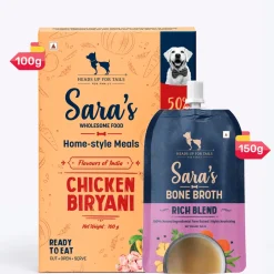Sara's Wholesome Chicken Biryani Wet Dog Food Human-Grade