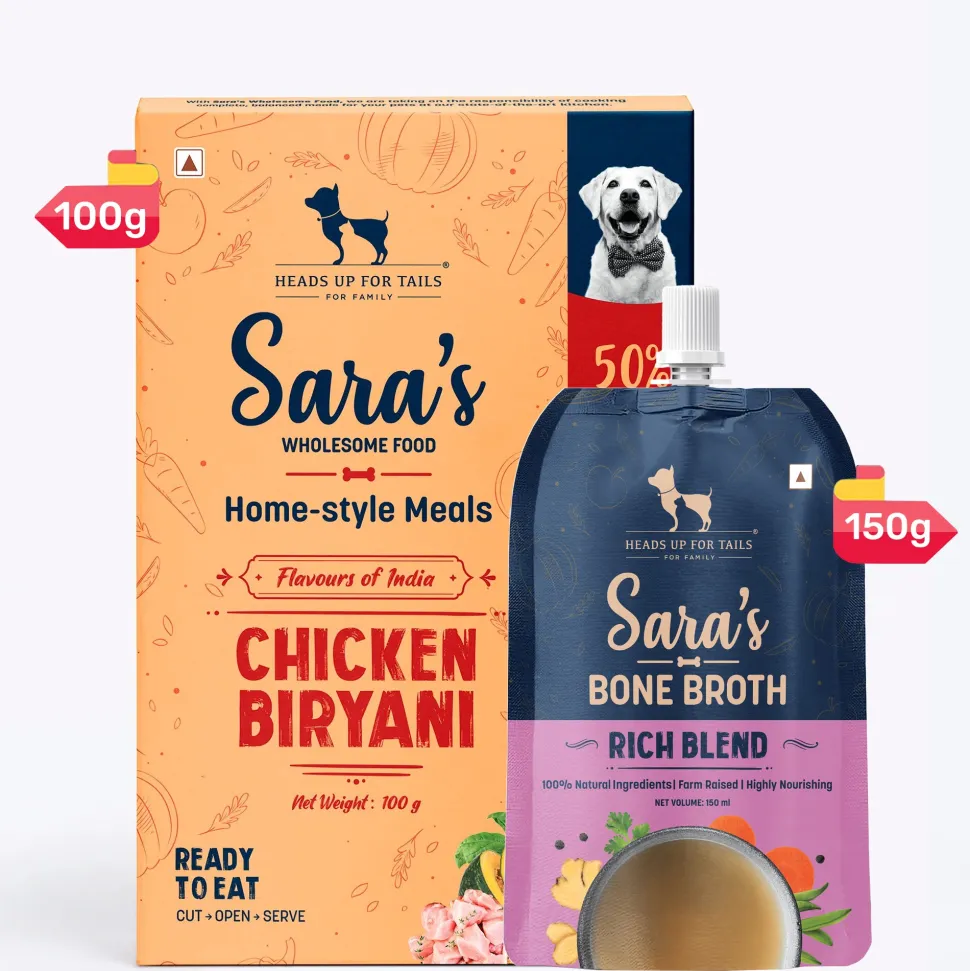 Sara's Wholesome Chicken Biryani Wet Dog Food Human-Grade