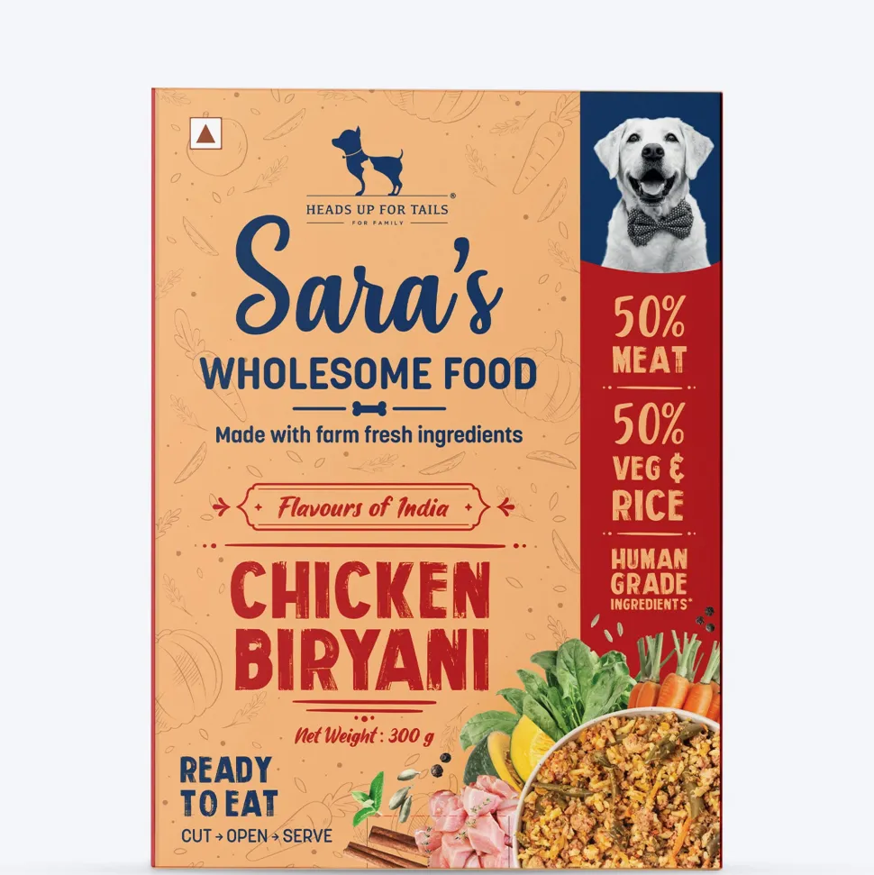 Sara's Wholesome Chicken Biryani Wet Dog Food Human-Grade