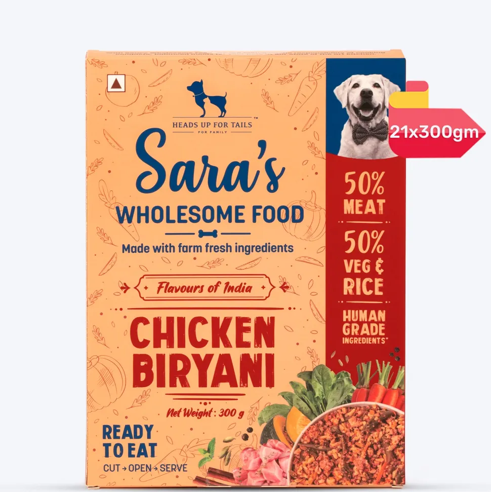 Sara's Wholesome Chicken Biryani Wet Dog Food Human-Grade