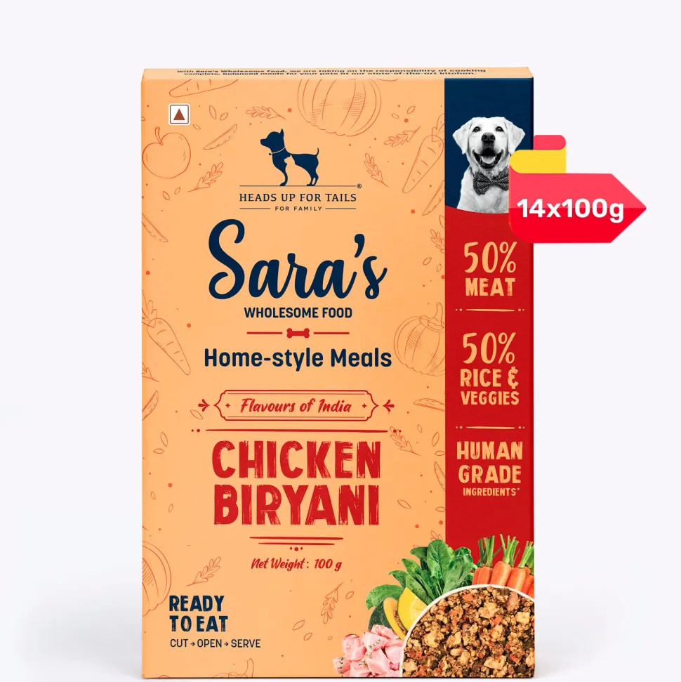 Sara's Wholesome Chicken Biryani Wet Dog Food Human-Grade