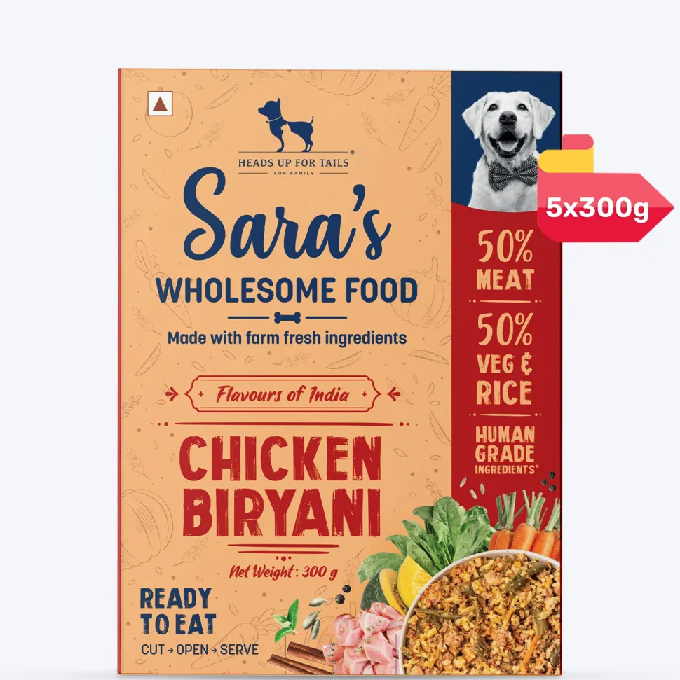 Sara's Wholesome Chicken Biryani Wet Dog Food Human-Grade
