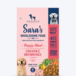 Sara's Wholesome Chicken & Brown Rice Puppy Food 100g